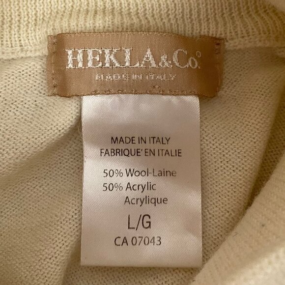 Hekla & Co. 50% wool mock neck sweater - Picture 6 of 6